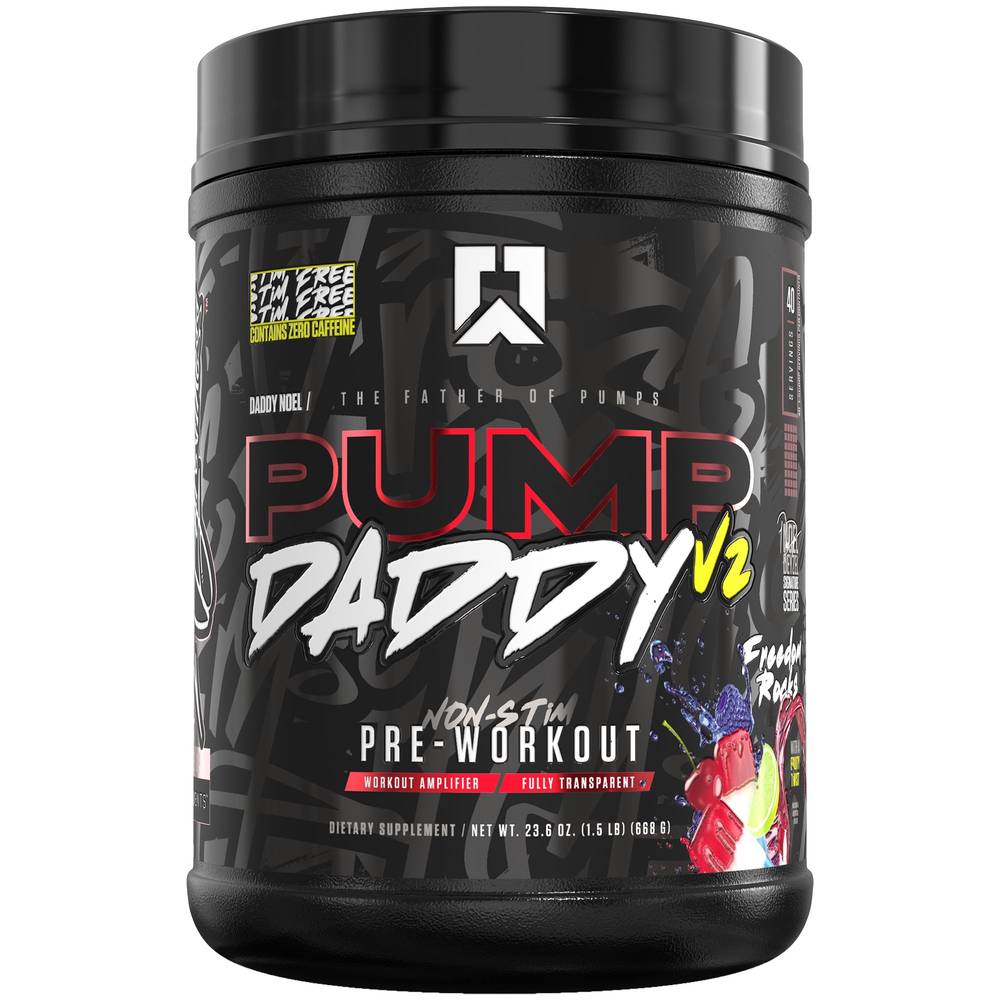 Ryse Pump Daddy V2 Non Stim Pre Workout Freedom Rocks, Freedom Rocks (23.6 oz)