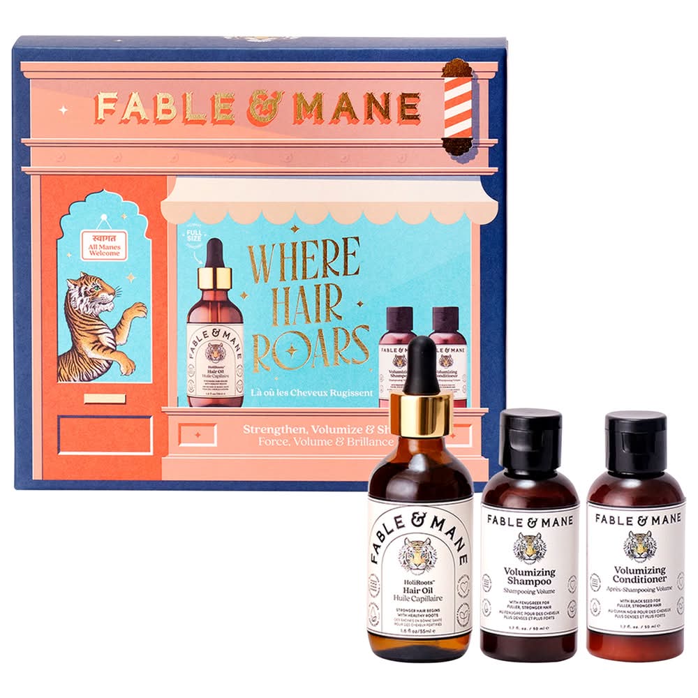 Fable & Mane Where Hair Roars – Strength & Volume Gift Set