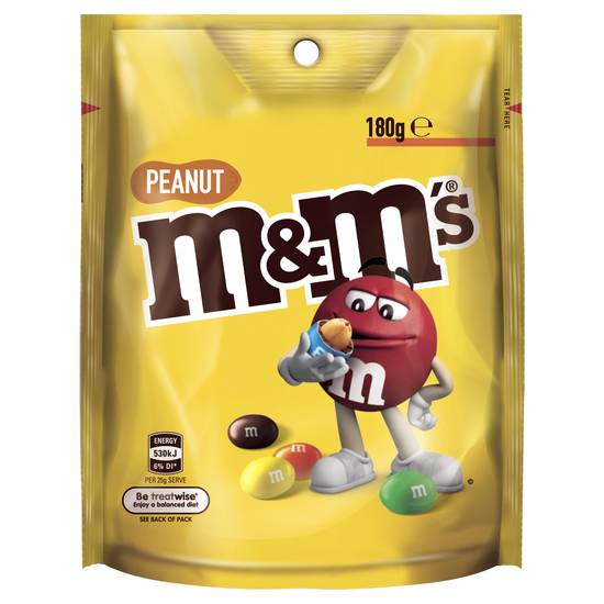 M&m's Peanut Chocolate Medium Bag 180g