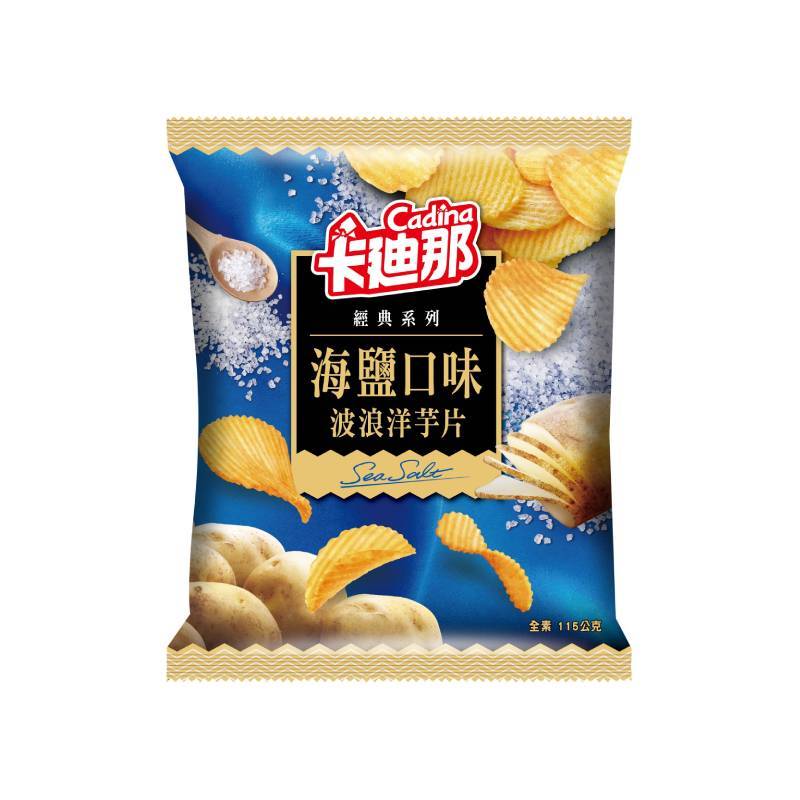 卡迪那波浪洋芋片海鹽口味115G <115g克 x 1 x 1Bag包>