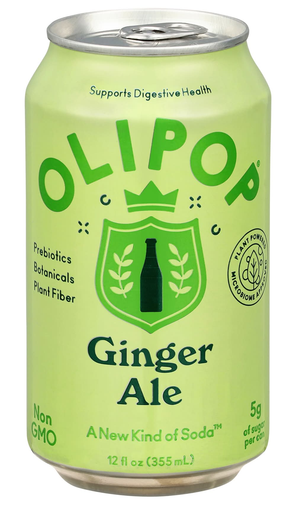 Olipop Prebiotic Soda, Ginger Ale (12 fl oz)