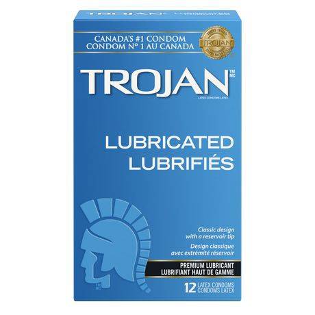 Trojan condoms trojan lubrifiant haut de gamme (12 condoms latex) - premium lubricated condoms (12 units)