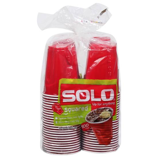 Solo Squared 18 oz Plastic Cups (100 cups)