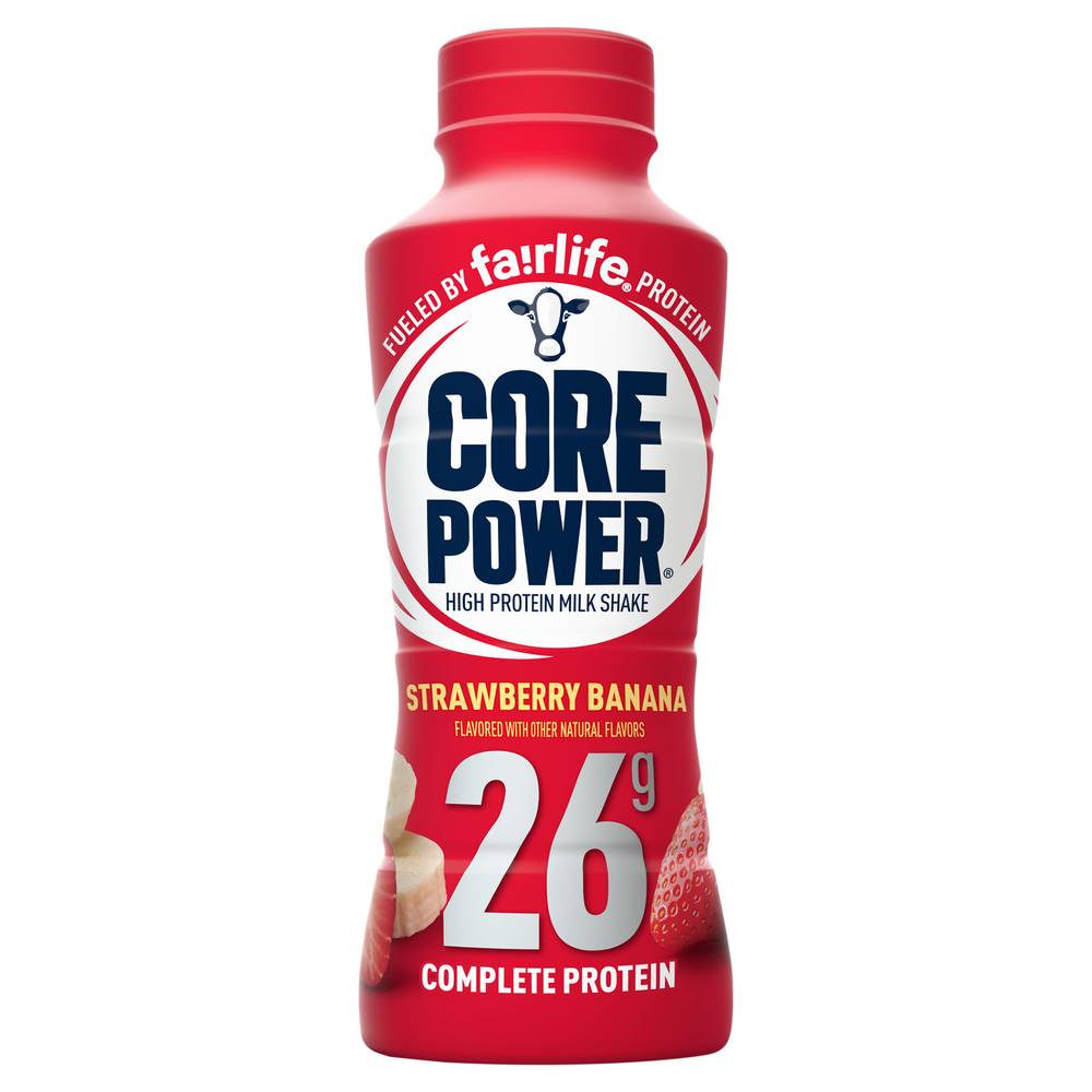 Core Power Protein Milk Shake, Strawberry Banana (14 fl oz)