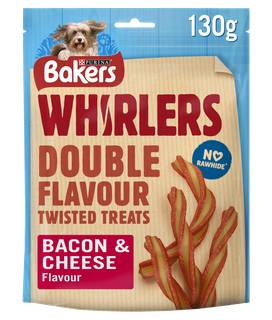 BAKERS Dog Treat Bacon and Cheese Whirlers 130g