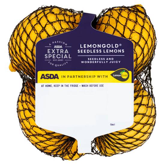 ASDA Extra Special Lemon Gold 4 Seedless Lemons