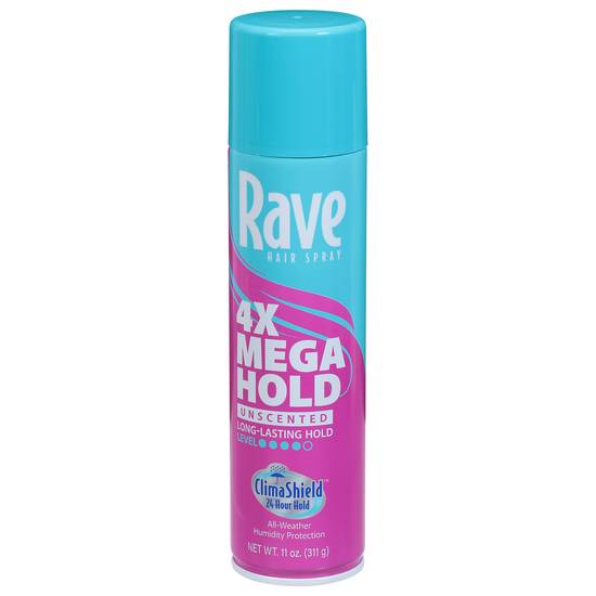 Rave Unscented Mega Hairspray (11 oz)