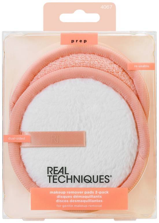 Real Techniques Reusable Round Beauty Facial Makeup Remover Pads, 2 pack