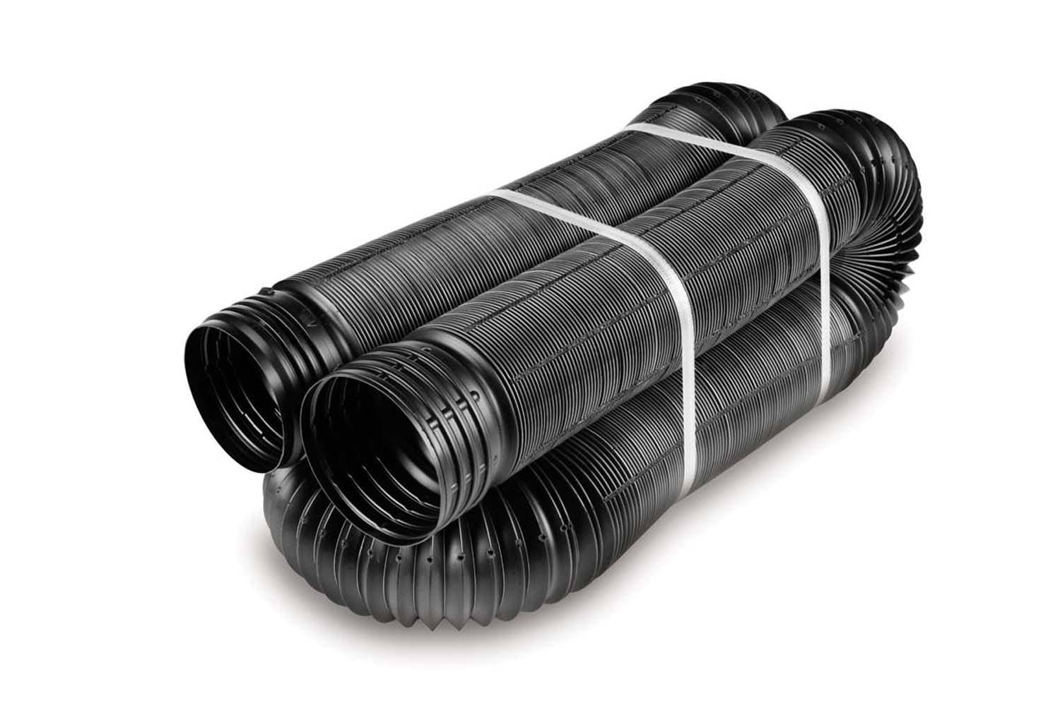 FLEX Drain by Amerimax 4-in x 25-ft Corrugated Perforated Pipe | 51310