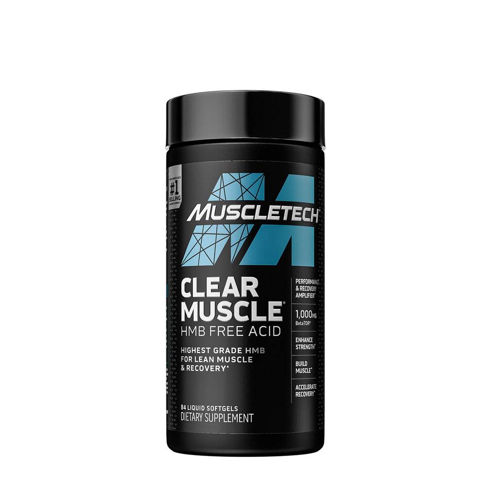 Clear Muscle® HMB Free Acid - Lean Muscle & Recovery - 84 Softgels (84 Servings)