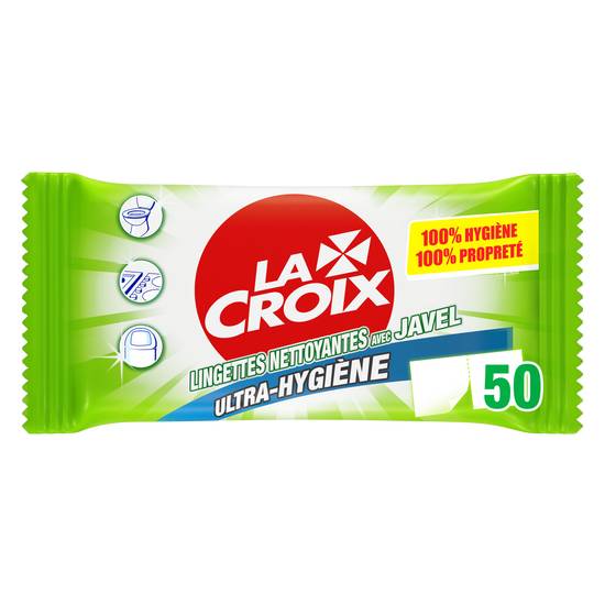 La Croix - Lingettes nettoyantes désinfectant javel ultra hygiène (50 pièces)