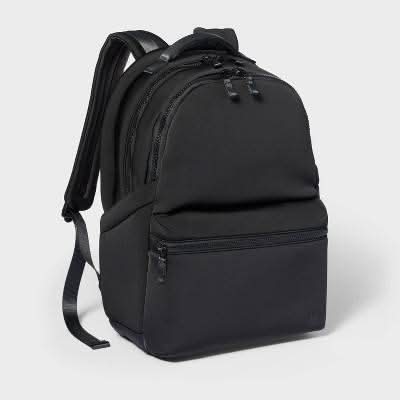 All In Motion Faux Neoprene Backpack, 17 in, Black