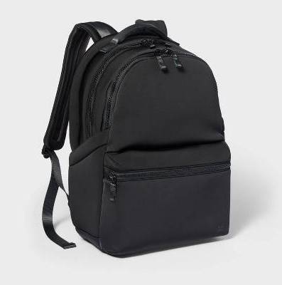 All In Motion Faux Neoprene Backpack, 17 in, Black