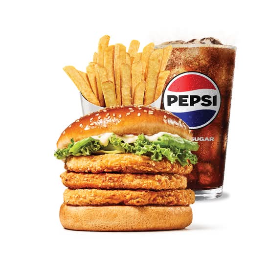 King Value Triple Chicken Burger Meal