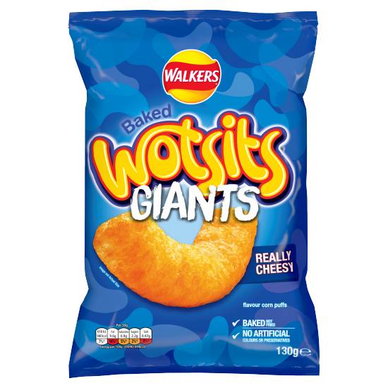 Walkers Wotsits Giants Really Cheesy Snacks 130g