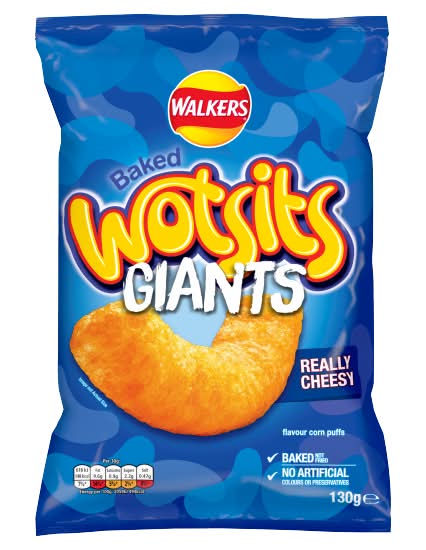 Walkers Really Cheesy, Wotsits Giants Snacks (131.5g)