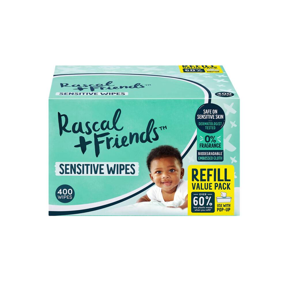 Rascal + Friends Biodegradable Sensitive Wipes
