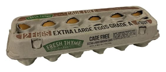 Fresh Thyme Cage Free Extra Large Brown Eggs (12 ct)