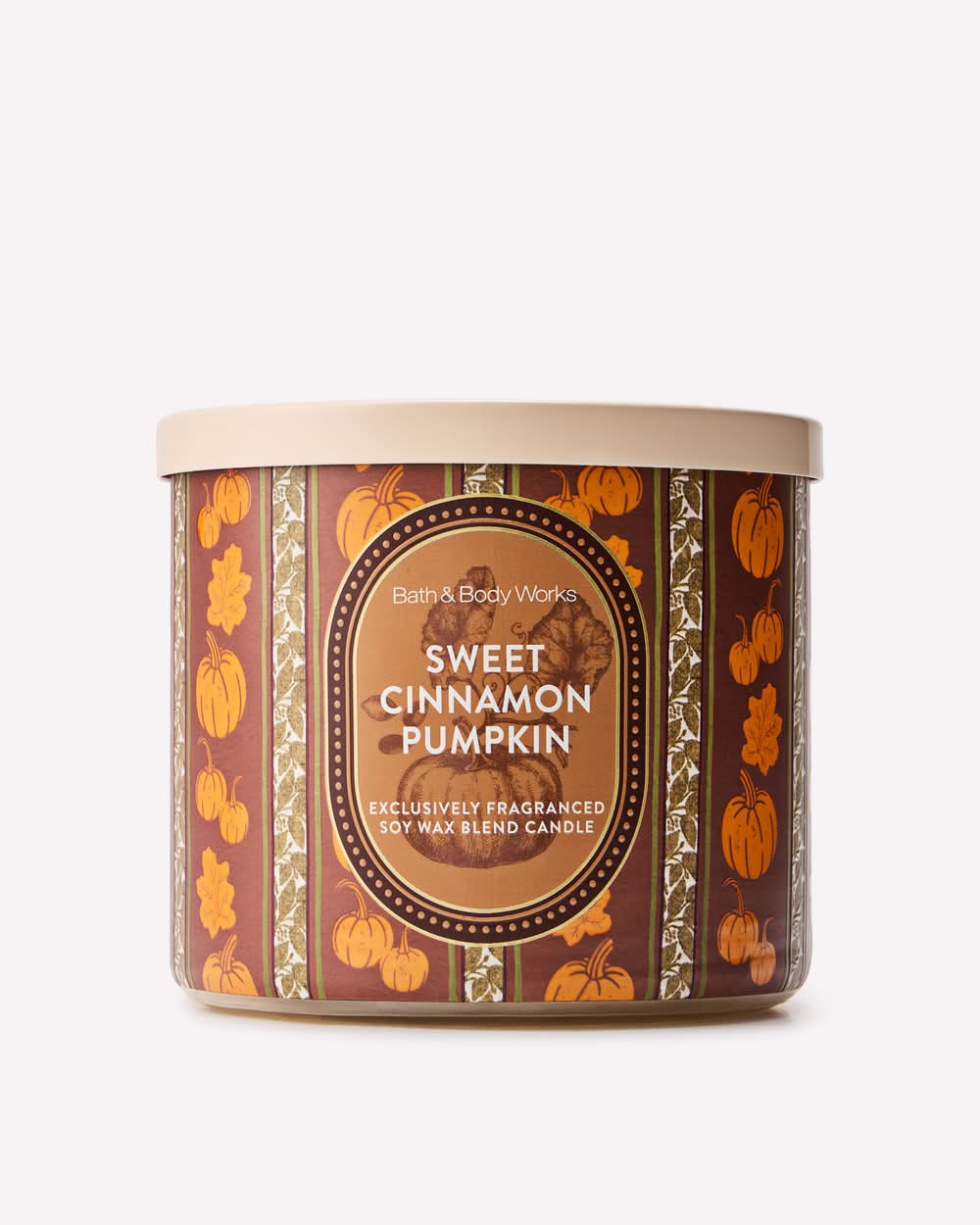 Bath & Body Works 3 Wick Soy Wax Blend Candle, Sweet Cinnamon Pumpkin (14.5 oz)