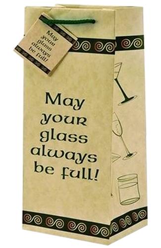 Wrap Art May Your Glass Be Full Bag (26.5 oz)