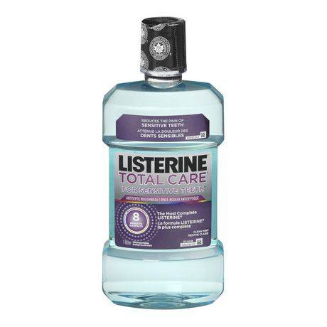 Listerine Total Care Mouthwash For Sensitive Teeth, Clean Mint (1 L)