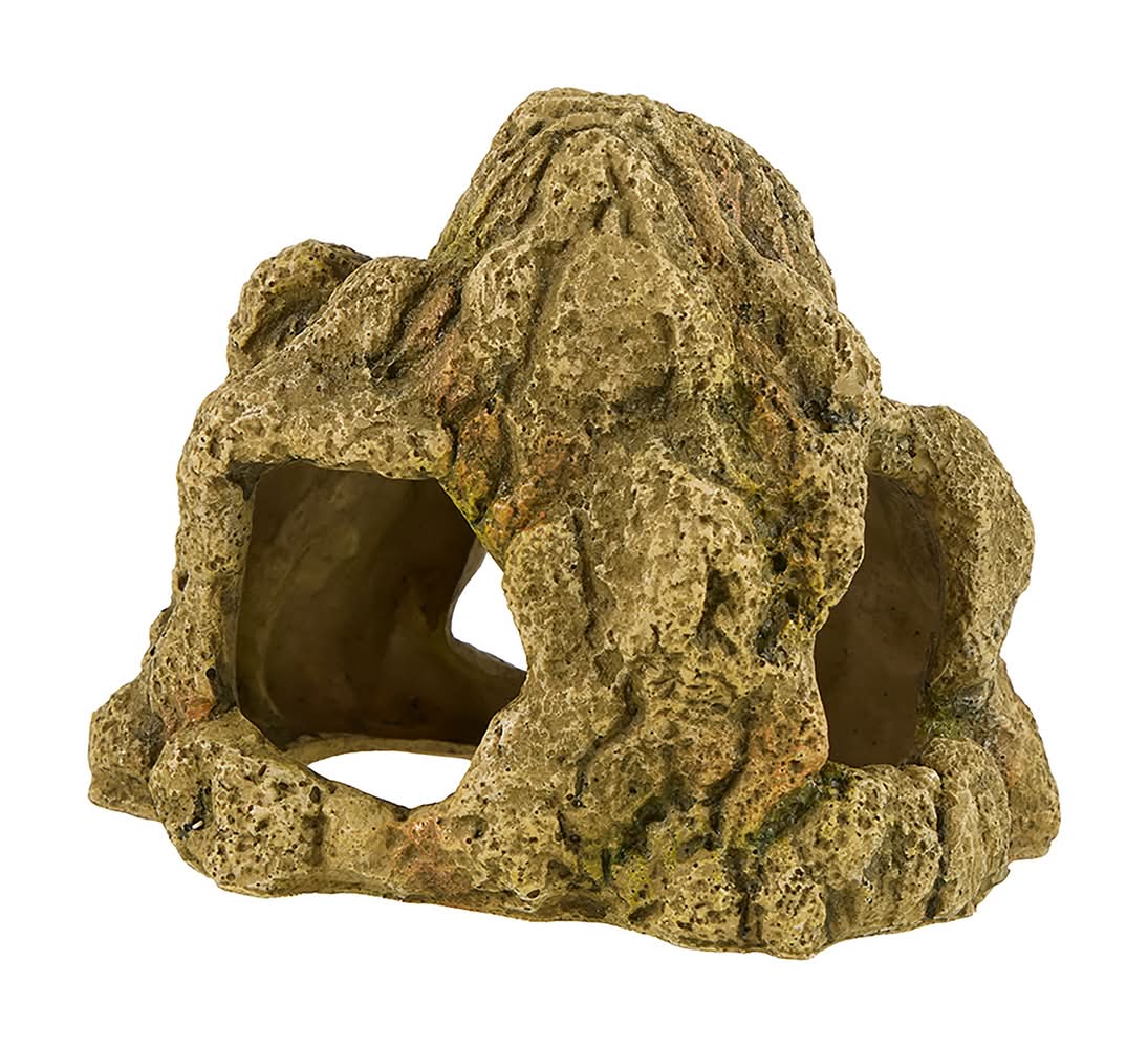 Top Fin® Aquarium Decor - Rock Swim Tunnel (Color: Green)