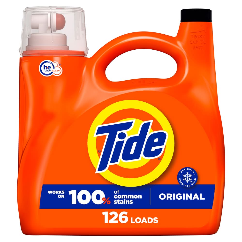 Tide He Liquid Laundry Detergent 126 Loads, Original (158 fl oz)