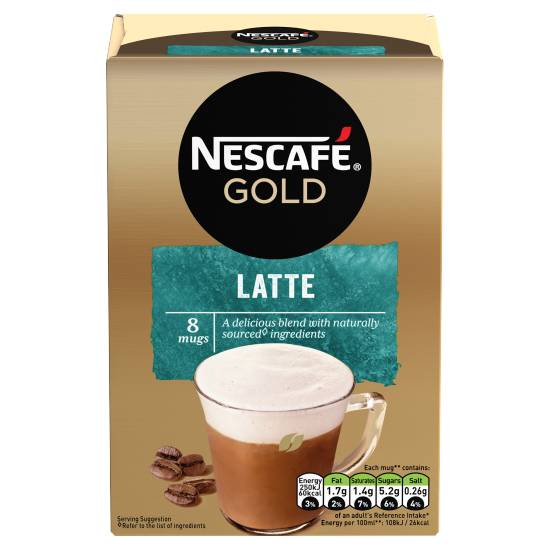 Nescafé Gold Latte Instant Coffee (8 pack, 124g)