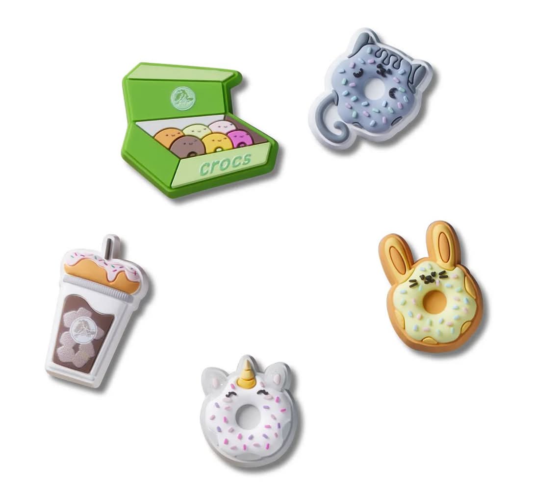 Crocs Coffee & Donuts Jibbitz Set - 5 Pack (Multicolor One Size)