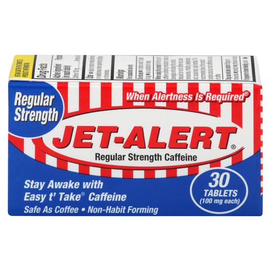 Jet-Alert Regular Strength 100 mg Caffeine Tablets (30 ct)