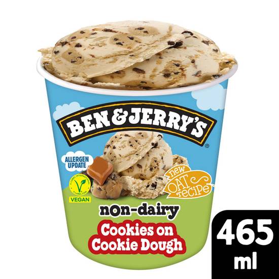 Ben & Jerry's  Ice Cream Tub Non Dairy Cookies on Cookie Dough 465ml