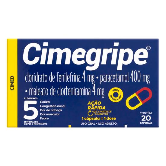 Cimed cimegripe 400mg (20 cápsulas)