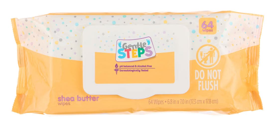 Gentle Steps Wipes - Shea Butter 64 Count