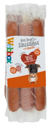 Webbox Hot Dog Bacon Sausages (8 pack)