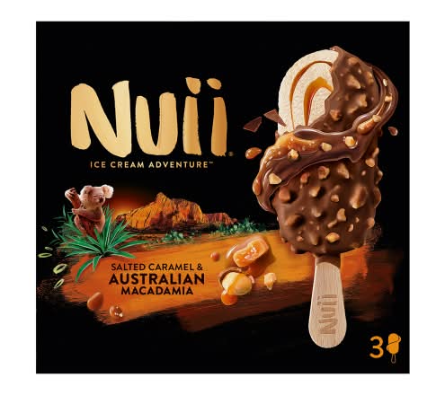 Nuii Salted Caramel-Australian Macadamia, Ice Cream Adventure (3 pack)