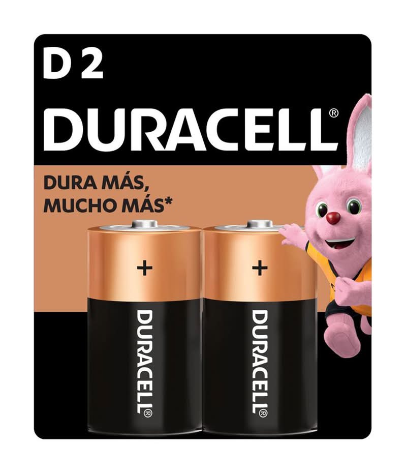 Duracell · Pilas alcalinas, D (2 un)