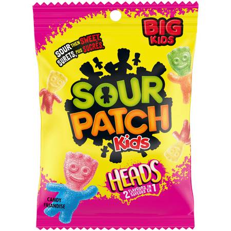 Sour Patch Kids Big Headz Candy, Gummy Candy, Sour Then Sweet