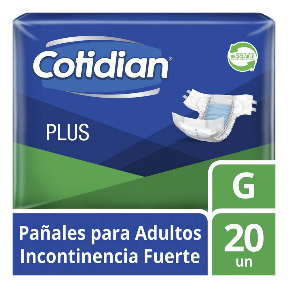 Cotidian pañal adulto plus g (20 u)