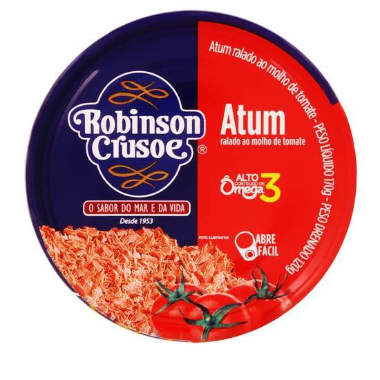 Robinson crusoe atum ralado ao molho de tomate