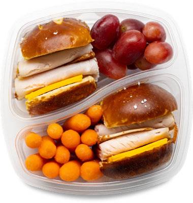 Readymeals Turkey & Cheese Pretzel Slider With Carrots - Ready2Eat