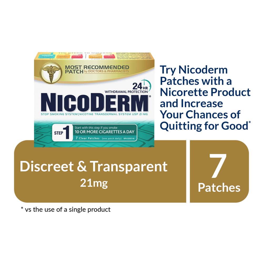 Nicoderm Clear Step 1 Patches, 21 Mg/Day