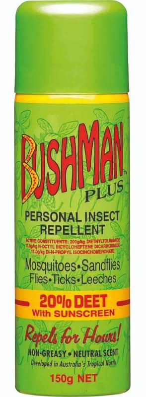 Bushman Plus Aerosol 20% Deet with Sunscreen 150g