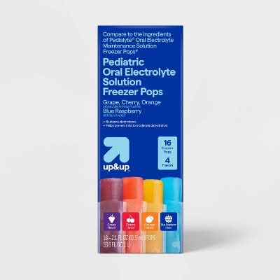 up&up Pediatric Oral Electrolyte Solution Freezer Pops, Assorted (16 x 2.1 fl oz)