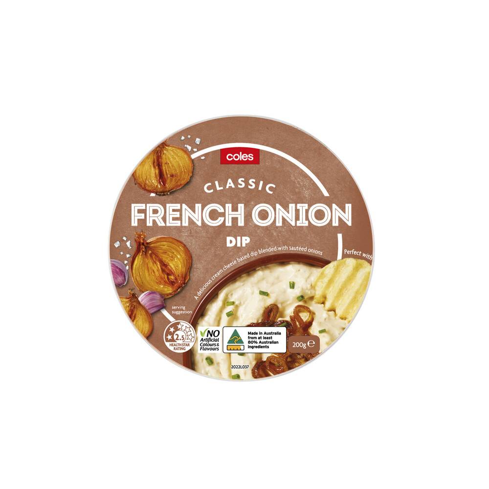 Coles Dairy French Onion Dip 200g