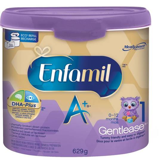 Enfamil A+ Gentlease Infant Formula Powder Tub (629 g)