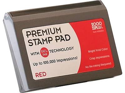 2000 Plus Premium Stamp Pad, Red