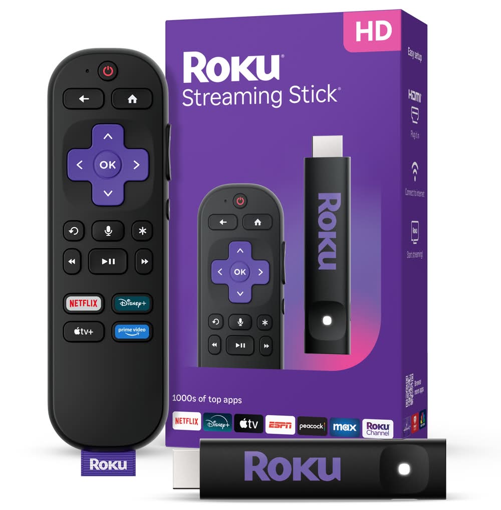 Roku Streaming Stick 1080p Smart Compatible Streaming Device with Remote Control Included