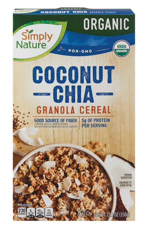 Simply Nature Organic Granola Cereal, Coconut Chia (12.3 oz)