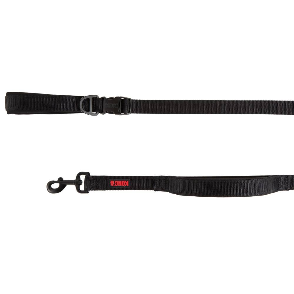 KONG® Hands-Free Dog Leash: 6-ft long (Color: Black, Size: 6 Ft)