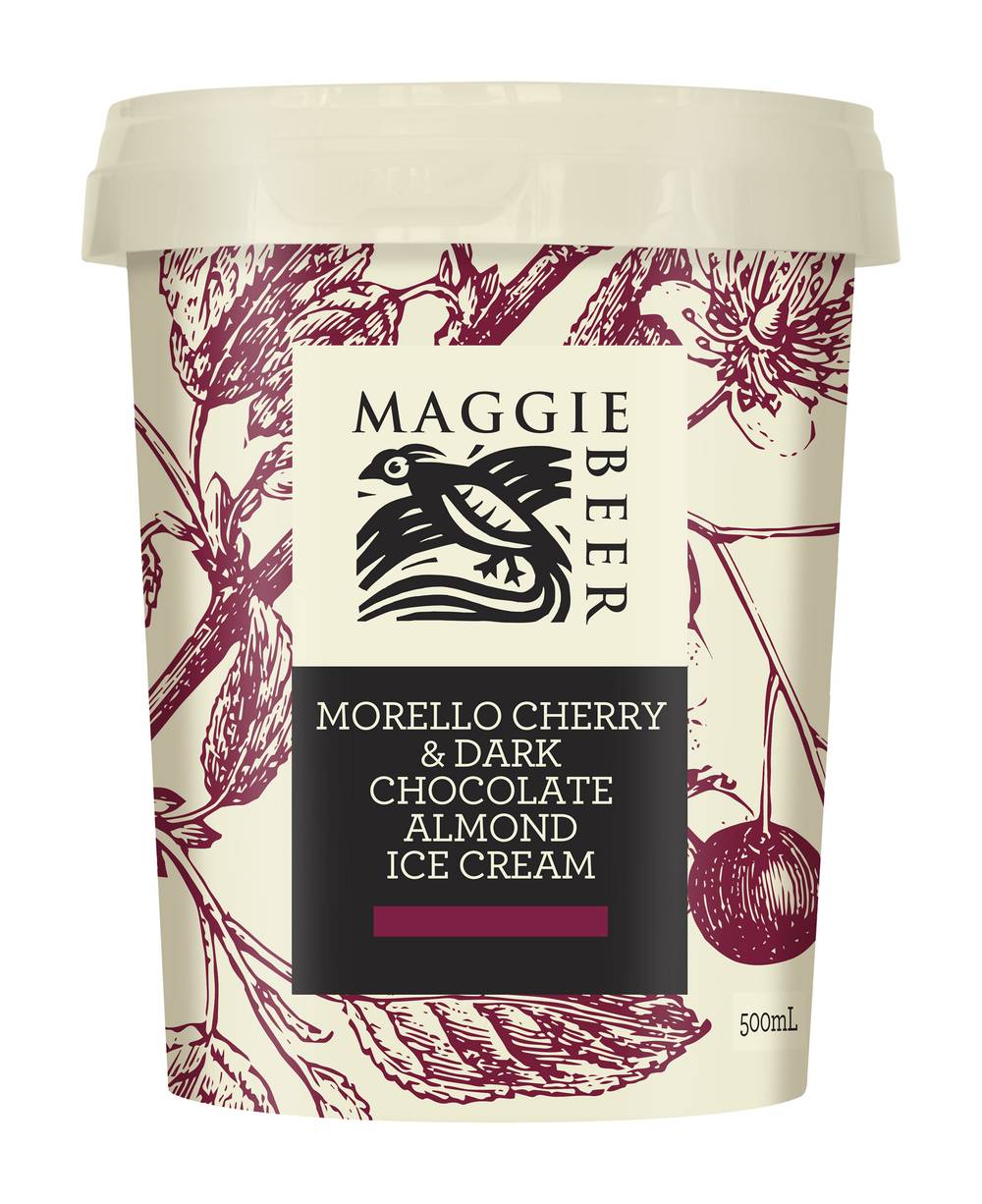 Maggie Beer Morello Cherry & Dark Chocolate Almond Ice Cream (500mL)